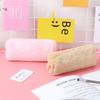 Estojo de Lápis de Pelúcia Fofo Wangdins Estilo Coração Girly Bolsa de Papelaria
