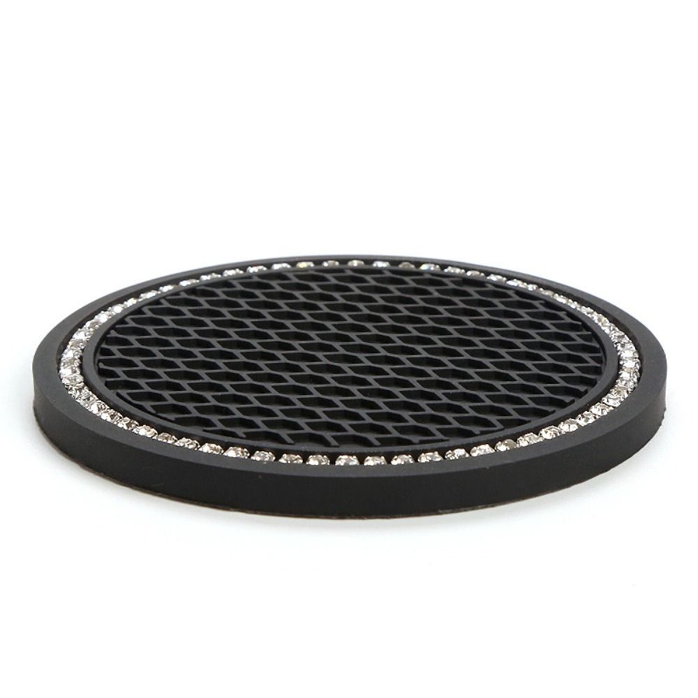 10 PCS Round Drink Pad Rhinestone Anti-slip Mat Universal Cup Holder  Automotive