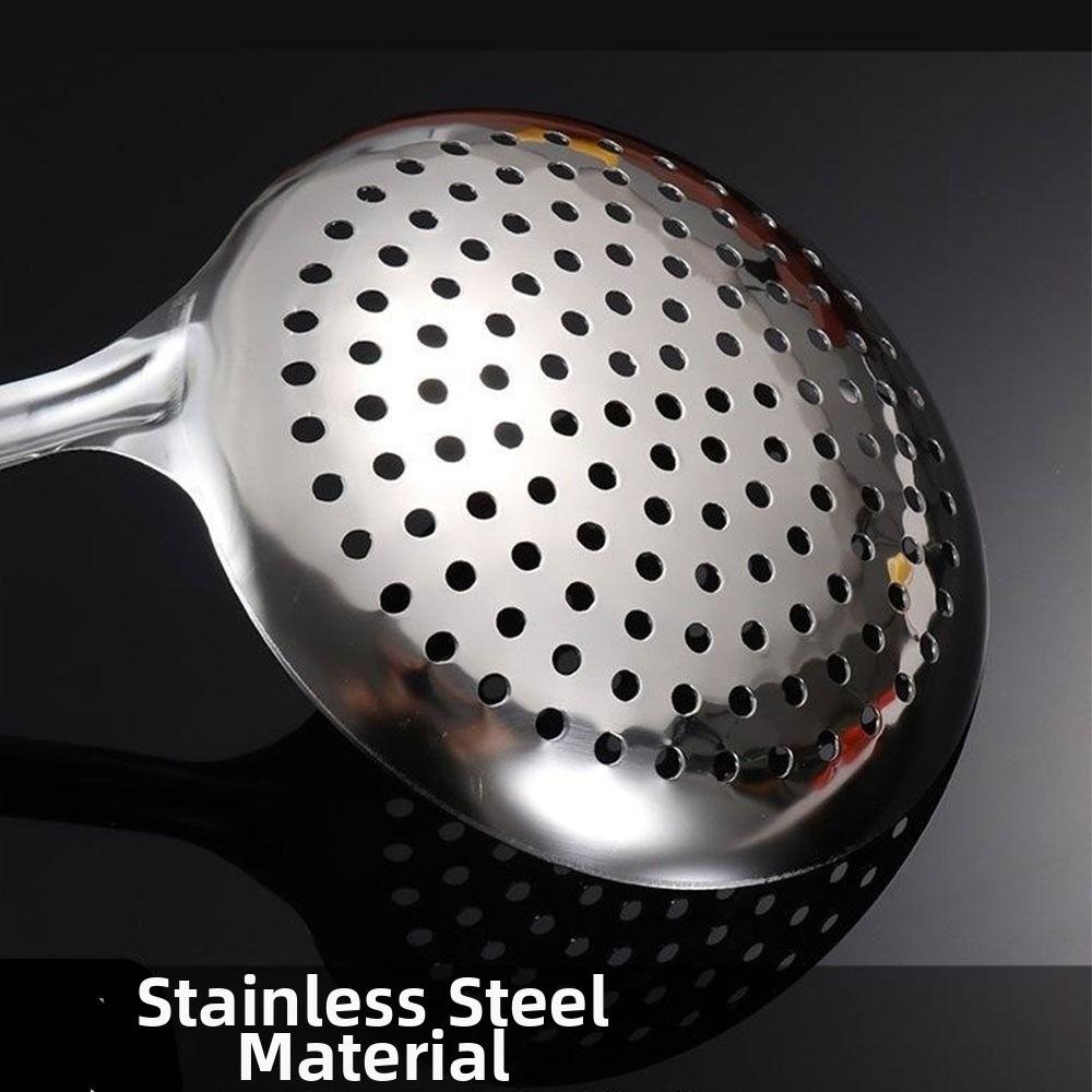 Anti-scald Filter Spoon Long Handle Oil Skimmer Scoop Flour Noodle Dumplings Sieve  Oil Skimming