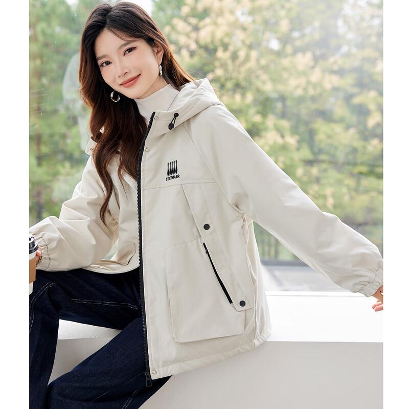 

TERRE BLEUE Women s Petite Loose-Fit Fleece-Lined Hooded Padded Jacket L