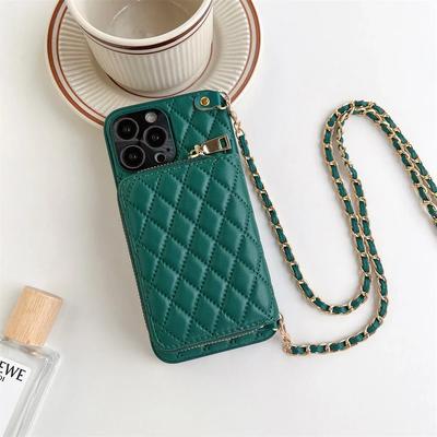 Crossbody Wallet Phone Case for IPhone 16 Plus 15 14 13 12 Pro Max Card Slot Holder Lanyard Strap Zipper Purse PU Leather Cover
