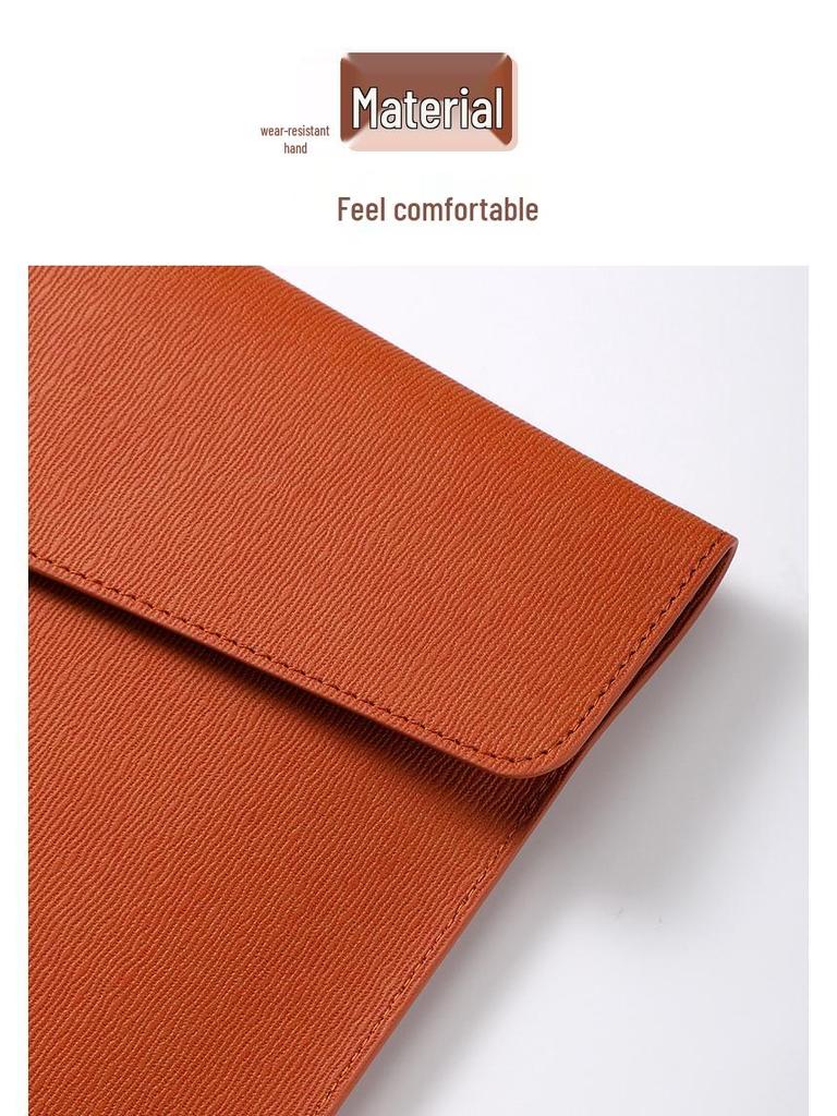 Large Leather A4 Document Folder with Customizable Logo