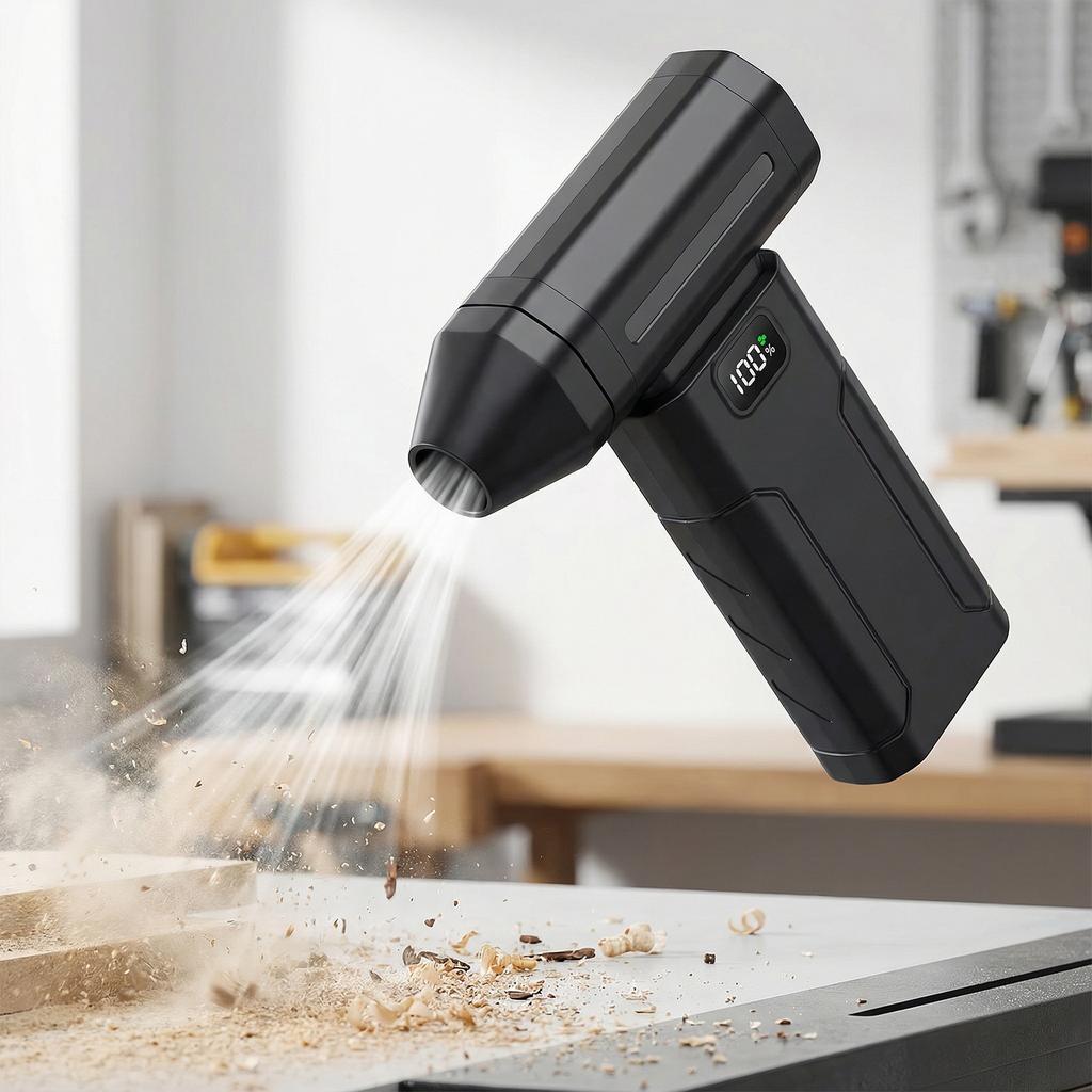 Violent Fan 5-Speed Handheld Portable Dust Blower Electric Dryer 6000mAh Rechargeable for Car Computer Home Office Dust Cleaning