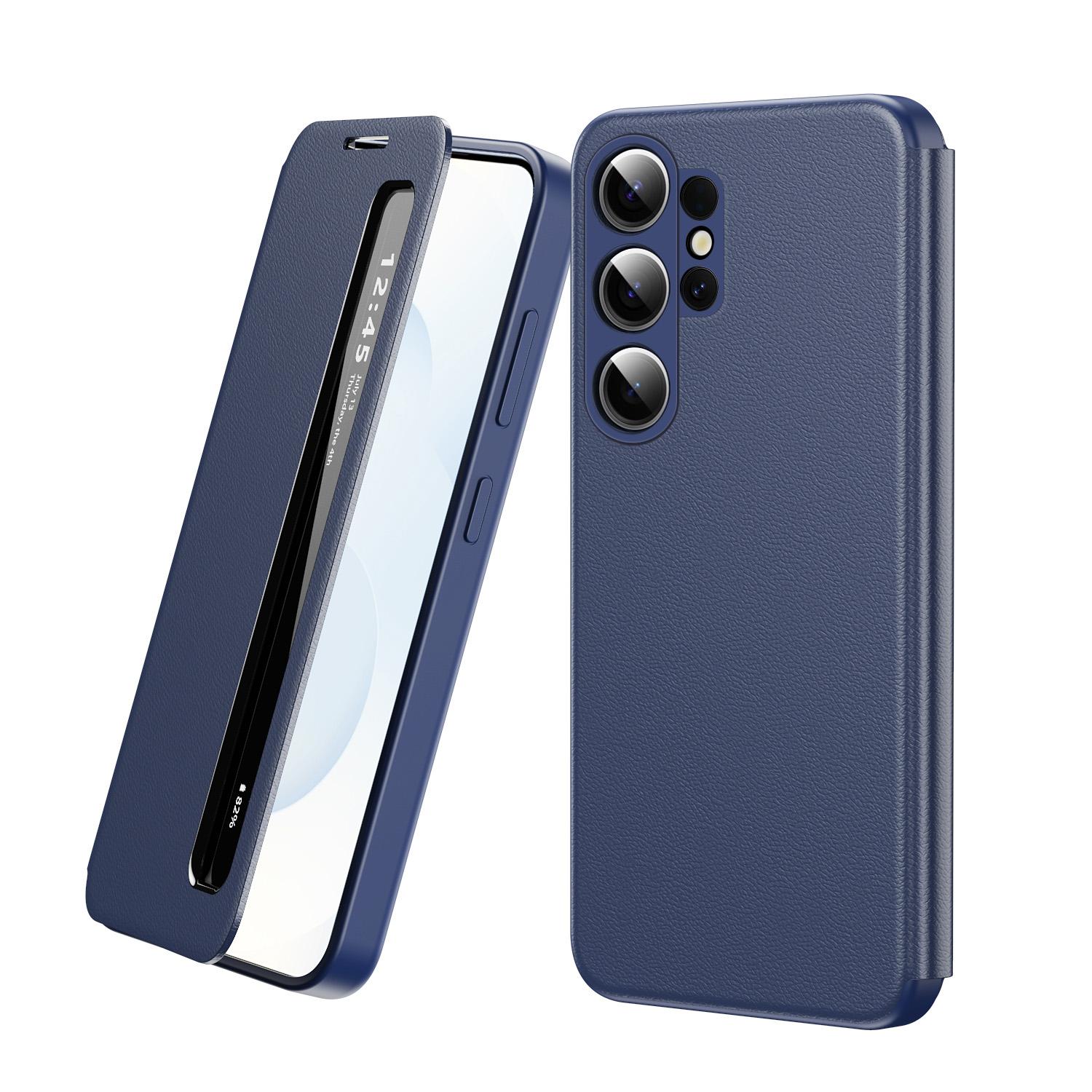 

КНИЖКОВИЙ ЧЕХОЛ Для SAMSUNG GALAXY S26 Ultra РОЗКІШНИЙ S-VIEW SMART ВІКОНЦЕ ЗБОКУ НОВИЙ 17*8.8*1.8cm синій
