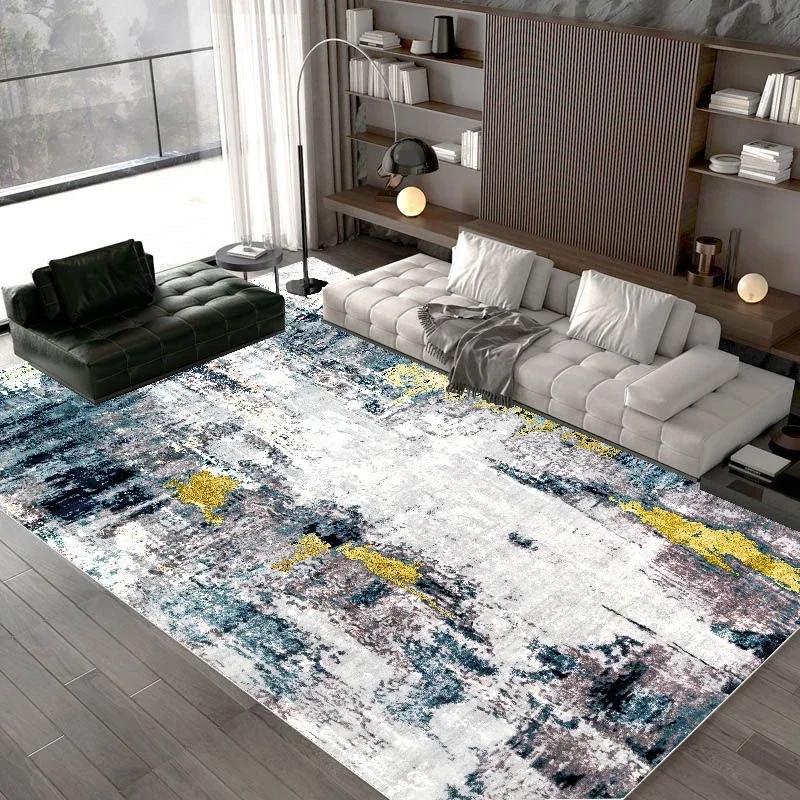 Modern Light Luxury Carpet for Living Room Decoration Bedroom Carpets Large Size Minimalism Rug Non-slip Children's Play Mat