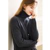TUHUANG Women's Ribbed Wool Cashmere Turtleneck Sweater