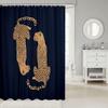 Blue Leopard Shower Curtain Trendy Cheetah Animal Print Fabric Shower Curtain,180x180cm,Safari African Animals Skin Bathroom