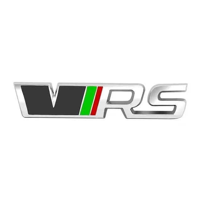 AAABV1 3D Metal Logo VRS Badge Car Trunk Front Grill Emblem For Skoda Fabia 1 MK1 Octavia 2 3 4 A7 A5 Superb RS VRS Sticker Accessories