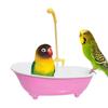 Papagei Automatische Intelligente Badewanne Vogeldusche Badewannenzubehör Blau Niedlich Kunststoff Käfigzubehör Haushaltszubehör Vogelbad