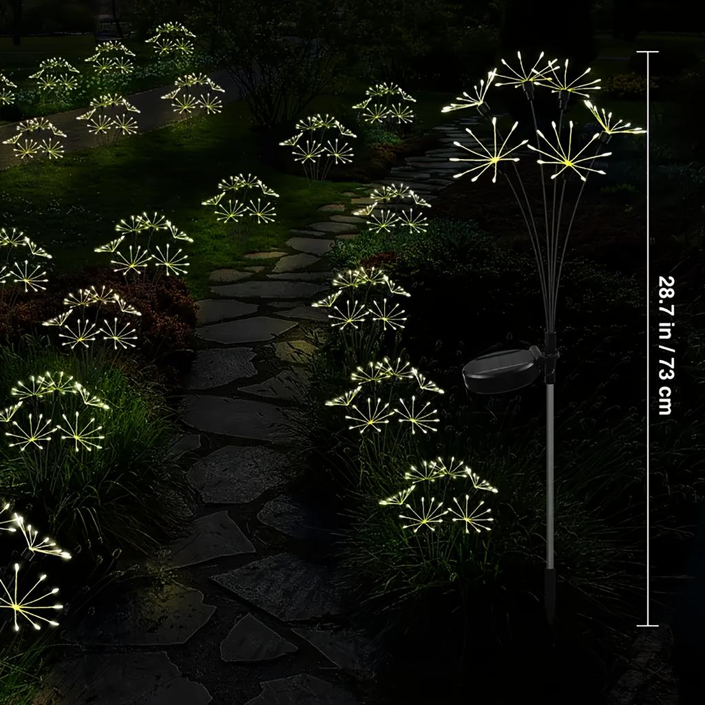 Solar powered fireworks light 60/80/100LED fairy light suitable for Christmas, New Year, winter festivals, camping, garden, wedding, party