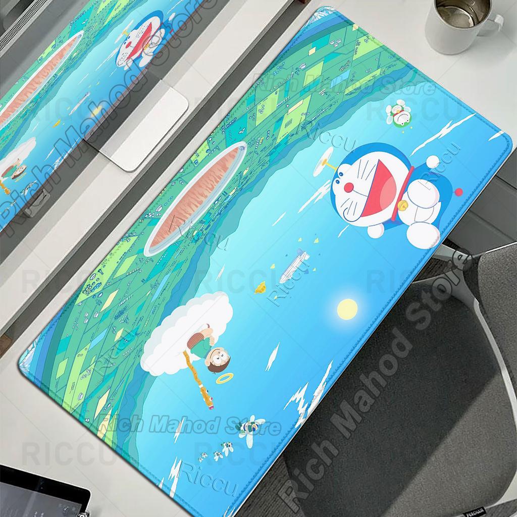 Extended Anime Mousepads Kawaii D-doraemon Pattern Non-slip Desk Mats Gaming Accessories Laptop Office Desk Keyboard Rubber Mats