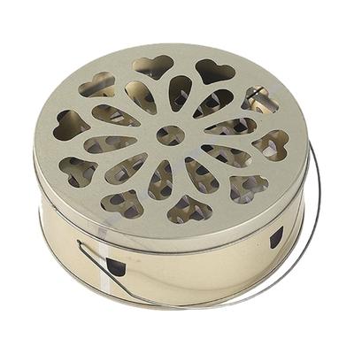 Metal All Purpose Incenses Box Container Tray With Safety Cover Heatproof Construction Perfect For Travel Or Patios Use