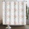 Fresh Flowers Print Shower Curtain Small Floral Home Bathroom Decoration Bath Curtains Waterproof Polyester Fabric With 12 Hooks