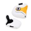 PU Leather   Putter Head Covers with Magnetic Closure Waterproof Cartoon Thicken Plush     Headcover(Yellow White )