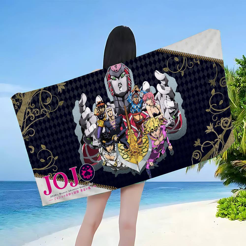 Japan Anime JoJo Bizarre Adventure Beach Towel Colorful Bath Towels For Girl Microfiber Quick Dry Yoga Spa Gym Pool