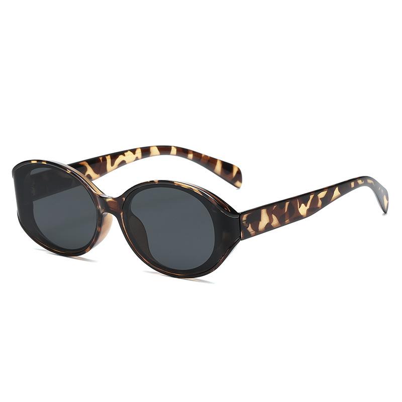 

INS Popular Fashion Cat Eye Women Sunglasses Retro Black &Leopard Shades Trending Oval Sun Glasses UV400