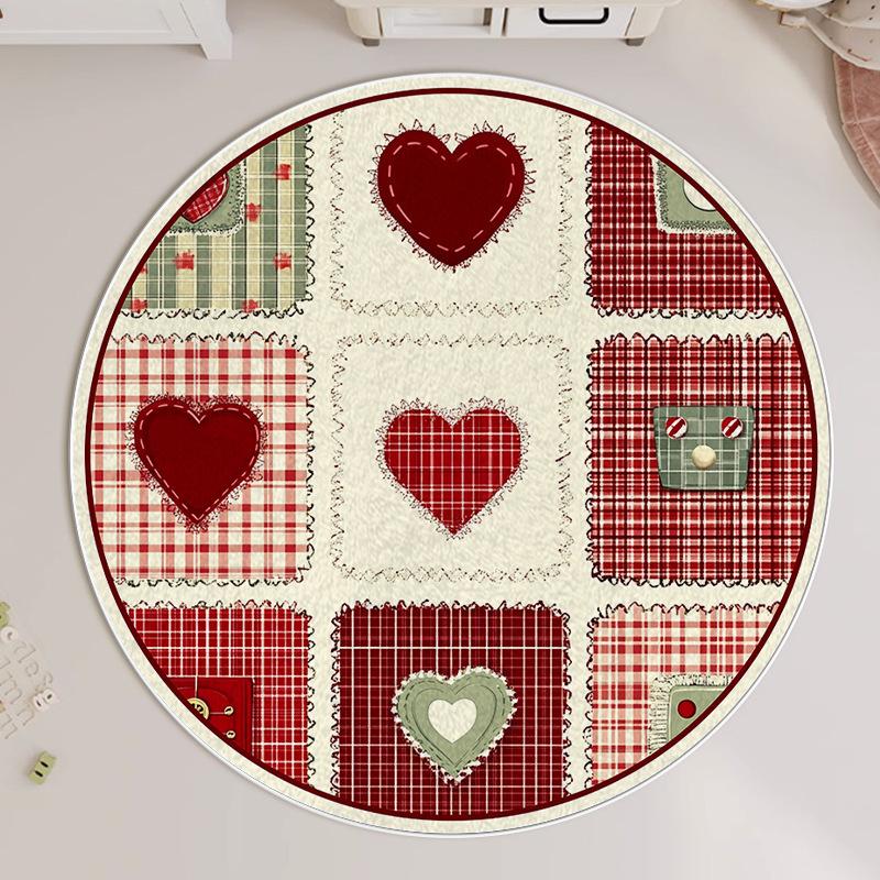 Christmas Round Carpet Atmosphere Washable Dirt Resistant Full Spread Sofa Coffee Table Blanket Christmas Tree Festive Decoration Mat