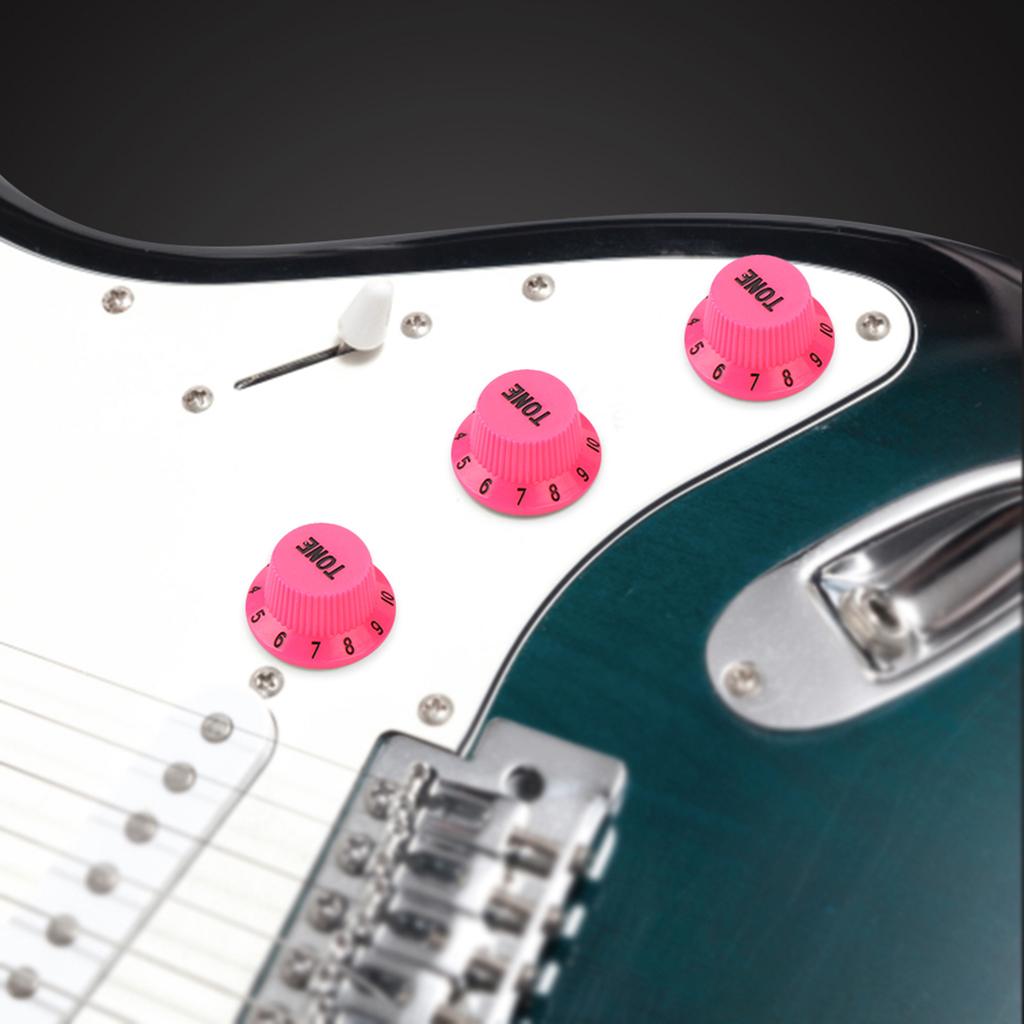 3Pcs Plastic Single Coil Pickup Covers 48mm 50mm 52mm Replacement for Electric Guitar(Pink)