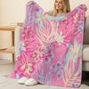 Vibrant Print Flannel Blanket, Soft Plush Cozy Warm Throw for Home Decor, Christmas & Halloween Use