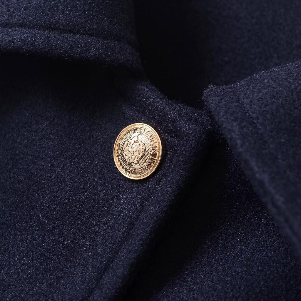 2025 Spring Women's Fashion Soft Jacket with Turn-Down Collar & Metal Button Accents