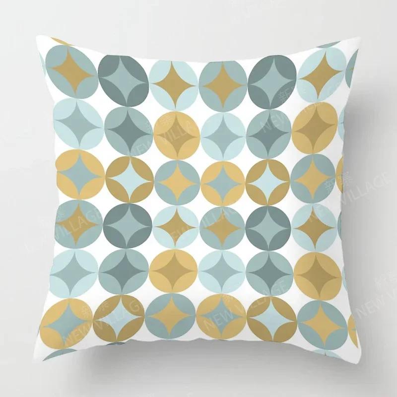 Nordic Fall Home Decor Autumn Throw Pillow Case Sofa Cushion Cover Modern  Geometry