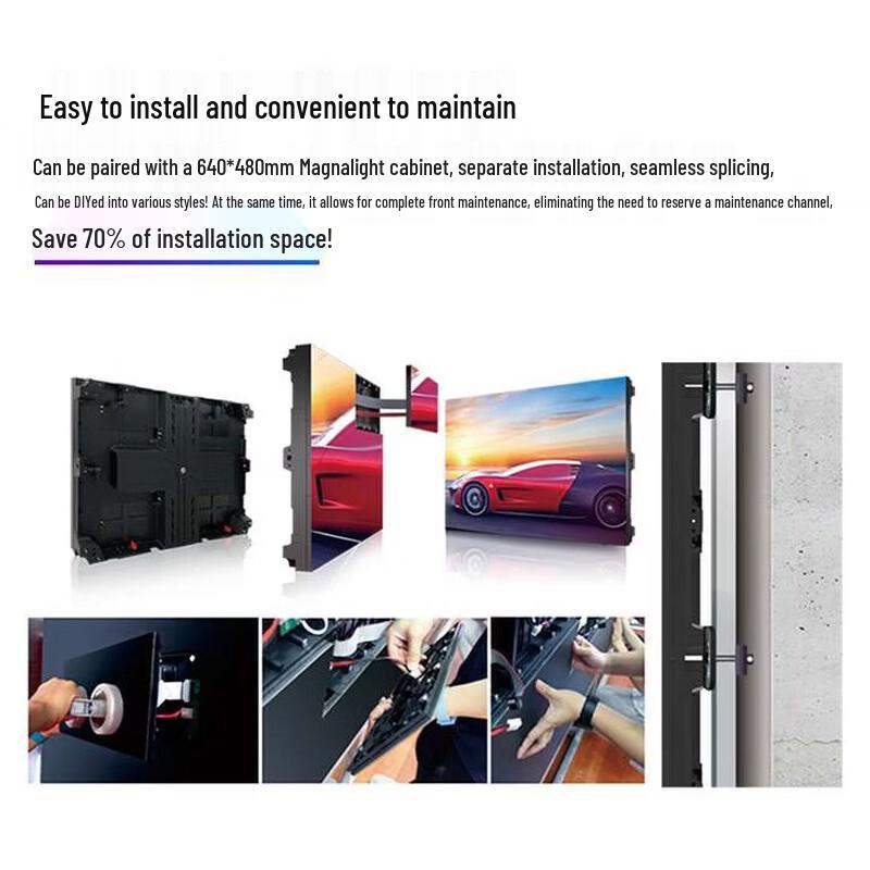 QIANGLI Q1.3 H Indoor Full-Color LED Display Screen CN plug (adapter included)