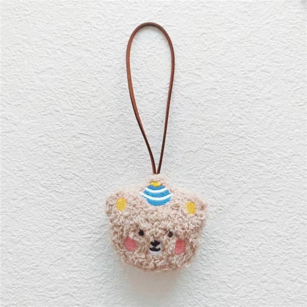 

Cloth Bear Bag Pendant Plush Animal Lanyard Creative Cue Backpack Decoration Children Khaki-Bear