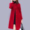Damenmantel Mittellang Einreihig Einfarbig Umlegekragen Elegant Weich Strickjacke Plus