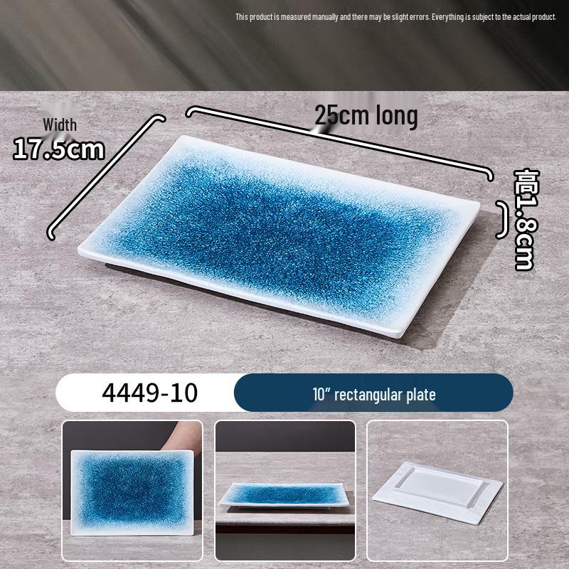 Melamine Rectangular Plate for BBQ, Grilled Meats, Cold and Fried Dishes