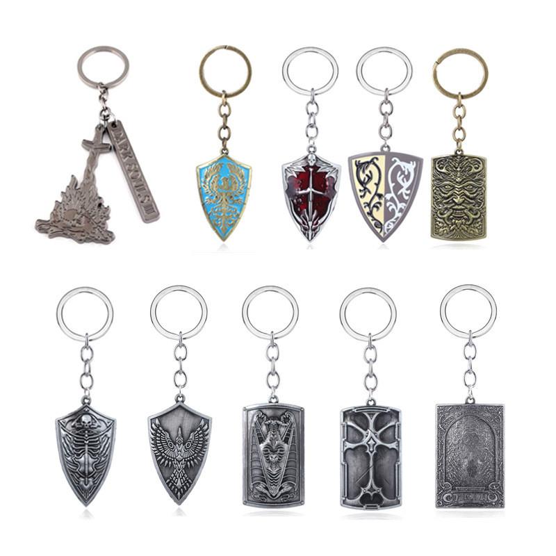 Dark Souls Shield Keychain Metal Collectible Gift For Gamers And Fans