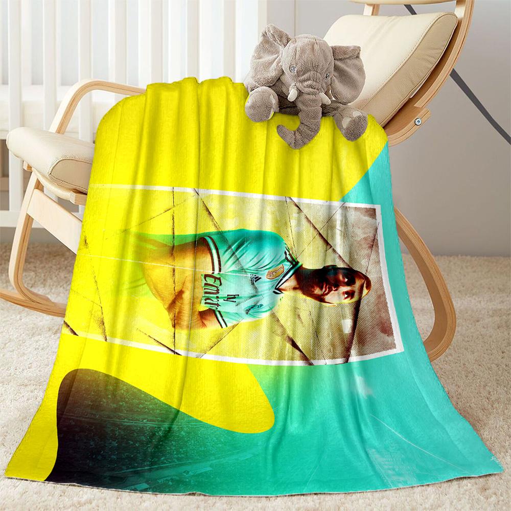 Football Player Action Blanket Soft Warm Cozy Great for Picnics Bed Seaside All-Season Use Warmthful Decor Gift for Travel Home Birthdays