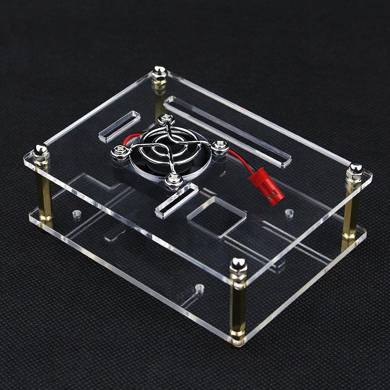 Raspberry Pi 4B/3B+ Acrylic Stackable DIY Cluster Case with Fan