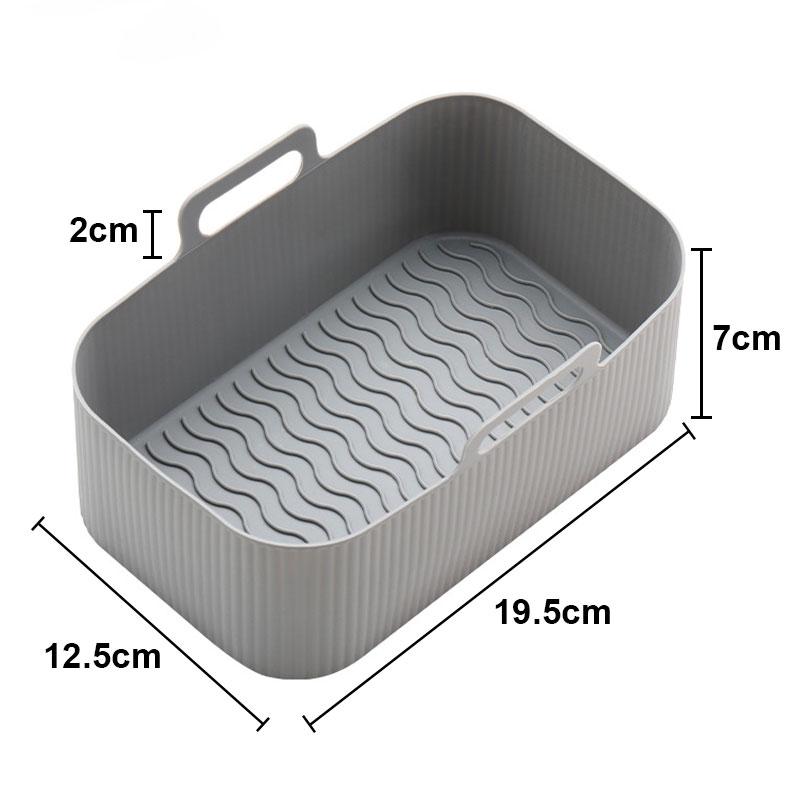 Silicone world Air Fryer Silicone Basket Silicone Mold Airfryer Oven Baking Tray Pizza Fried Chicken Basket Reusable Pan Liner