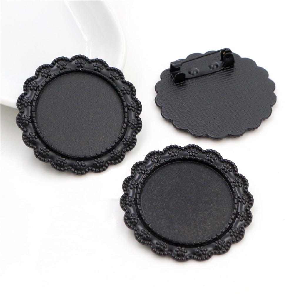 New Fashion 5pcs 25mm Inner Size Antique Silver Plated and Antique Bronze and Antique Gold Color Brooch Cabochon Base Setting