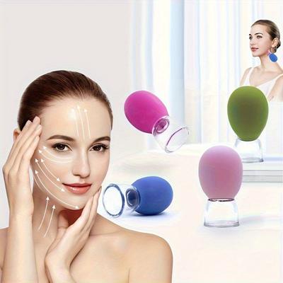 Mini Silikon Gesichtsmassage-Becher: Abnehmbares Massagegerät für Gesicht, Körper, Augen, Wangen  Ohne Alkohol, Batterielos, Einfache Bedienung