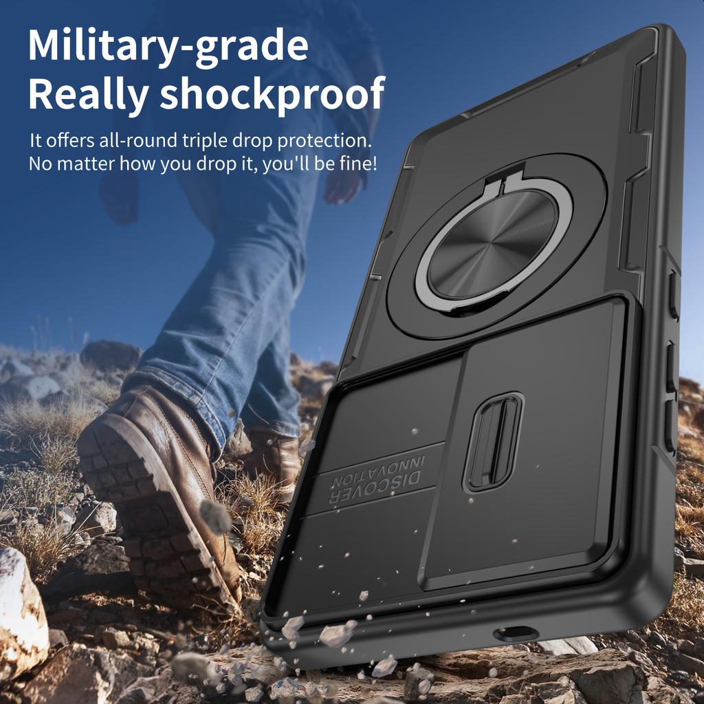 Shock Proof Slide Lens Magnetic Case for Samsung Galaxy S25 Ultra S26 Plus S24 A17 5G A56 A36 A16 A26 Kickstand Ring Cover