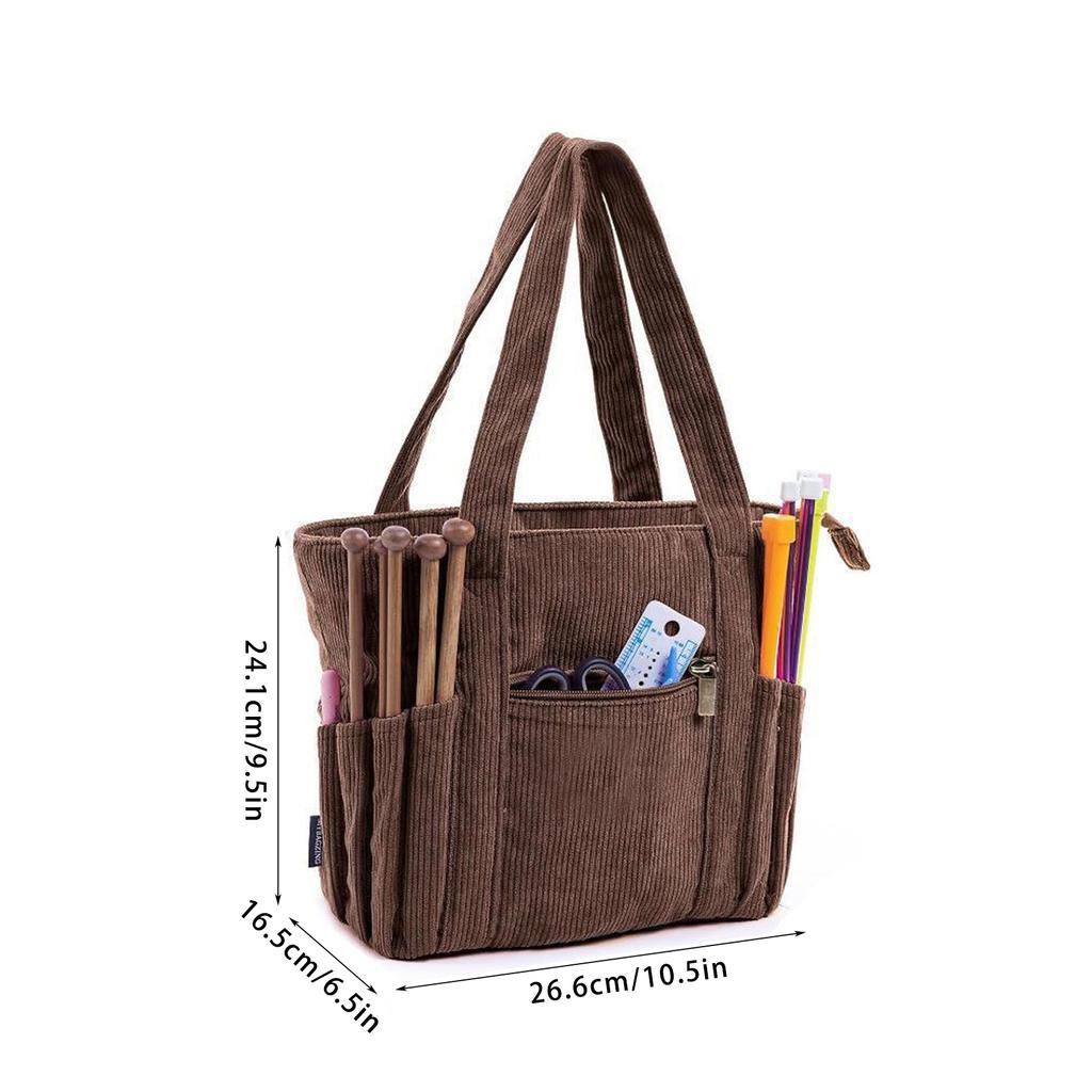 Crochet Bag Yarn Storage Bag Knitting Bag for Crochet Yarn Hook Needle Knitting Project Bag Travel Craft Project Bag