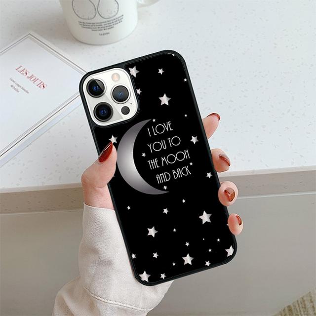 I Love You To The Moon And Back funny Phone Case For iPhone 17 Air 14 15 16 13 12 Cover For Apple Pro Max 6S Plus