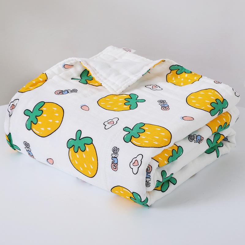 Newborn Six-Layer Cotton Gauze Bath Towel & Swaddle Blanket