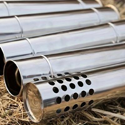 Stainless Steel Tent Stove Chimney Set Efficient Heat Conductions Winter Camping Accessories Outdoor Cooking Equipment