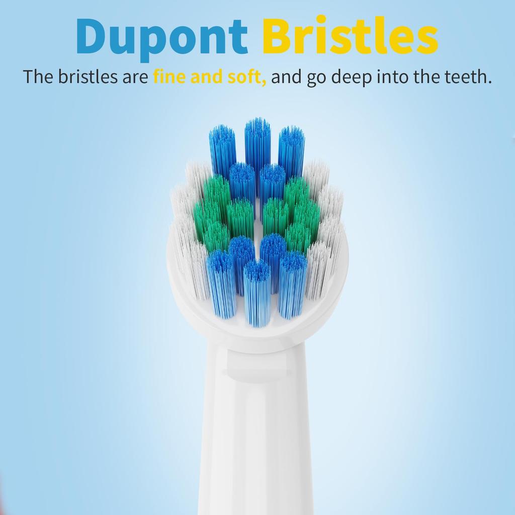 GENKENT Electric Toothbrush Replacement Brush Sets Compatible with Oral Braun Professional Electric Includes Dust Cover 8-Pack Toothbrushes,