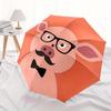 1pc Hipster Pig Automatic Folding Umbrella, Portable & Foldable Design with 8 Ribs, Casual Outdoor Accessory Halloween and Christmas gifts y