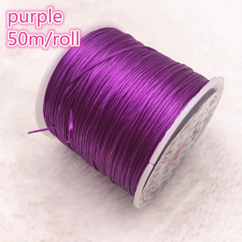 50M/Roll Colorful Flexible Elastic Crystal Line Rope Cord For Jewelry Making Beading Bracelet Wire Fishing Thread Rope