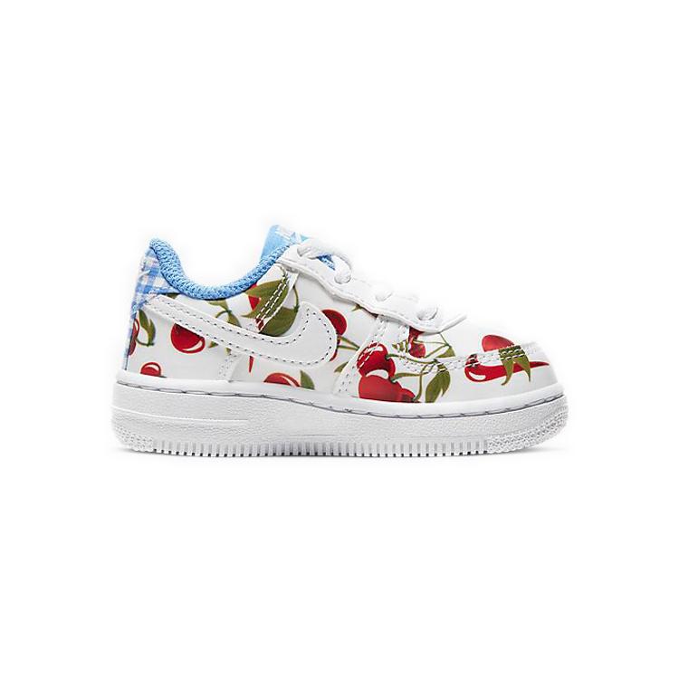 New Nike Air Force 1 LV8 Low Top Toddler Shoes White Blue Infant And Toddler CJ4117-100