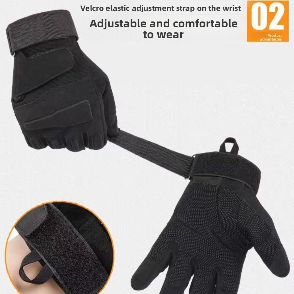Wear-Resistant Motorcycle Gloves Anti-Slip Full Finger Gloves Mountaineering Gloves  Men