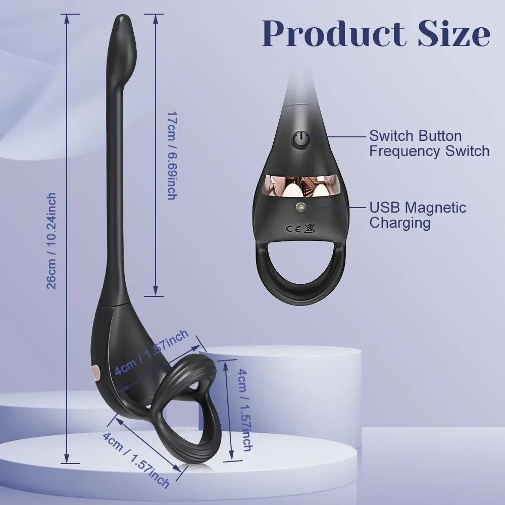 APP-Steuerung Einsteckbarer Vibrations-Butt-Plug Penisring für Männer Prostata-Massagegerät Anfänger Anal-Vibrator Anal-Plug für Schwule Sexspielzeug Männer Verzögerte Ejakulation