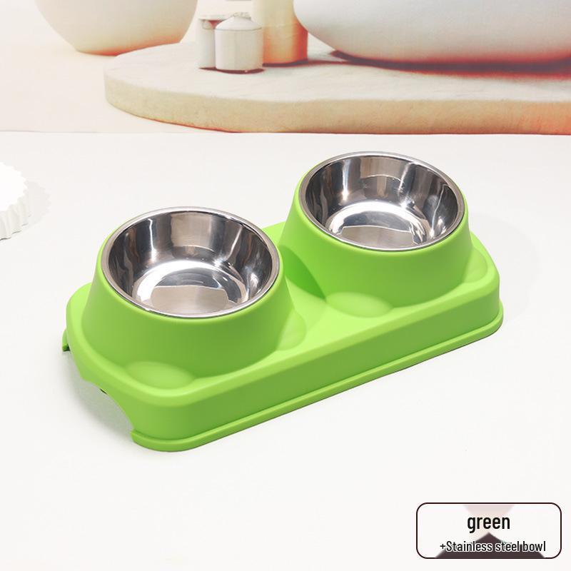 Douyin Pet Stainless Steel Cat Bowl, Dopamine Color, Non-Slip Dog Ice Cream Bowl, Neck Protection Feeding Utensils.