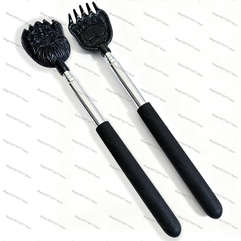 Upgraded Telescoping Back Scratcher & Massager – Bear Claw Head with Comfort Rubber Handle, Portable Massage Tool In Gift Box