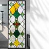 European Vintage Window Stained Glass Film Anti-peeping, Anti-light Electrostatic Scrub Window Sticker Stained Glass Decorative