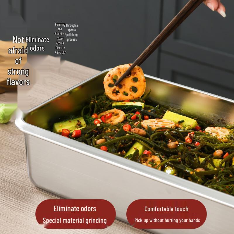 Ruhan 304 Stainless Steel Sealed Food Storage Box with Handle